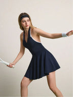 Backless Halter Neck Active Dress