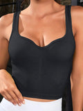 Sweetheart Neck Cropped Active Tank