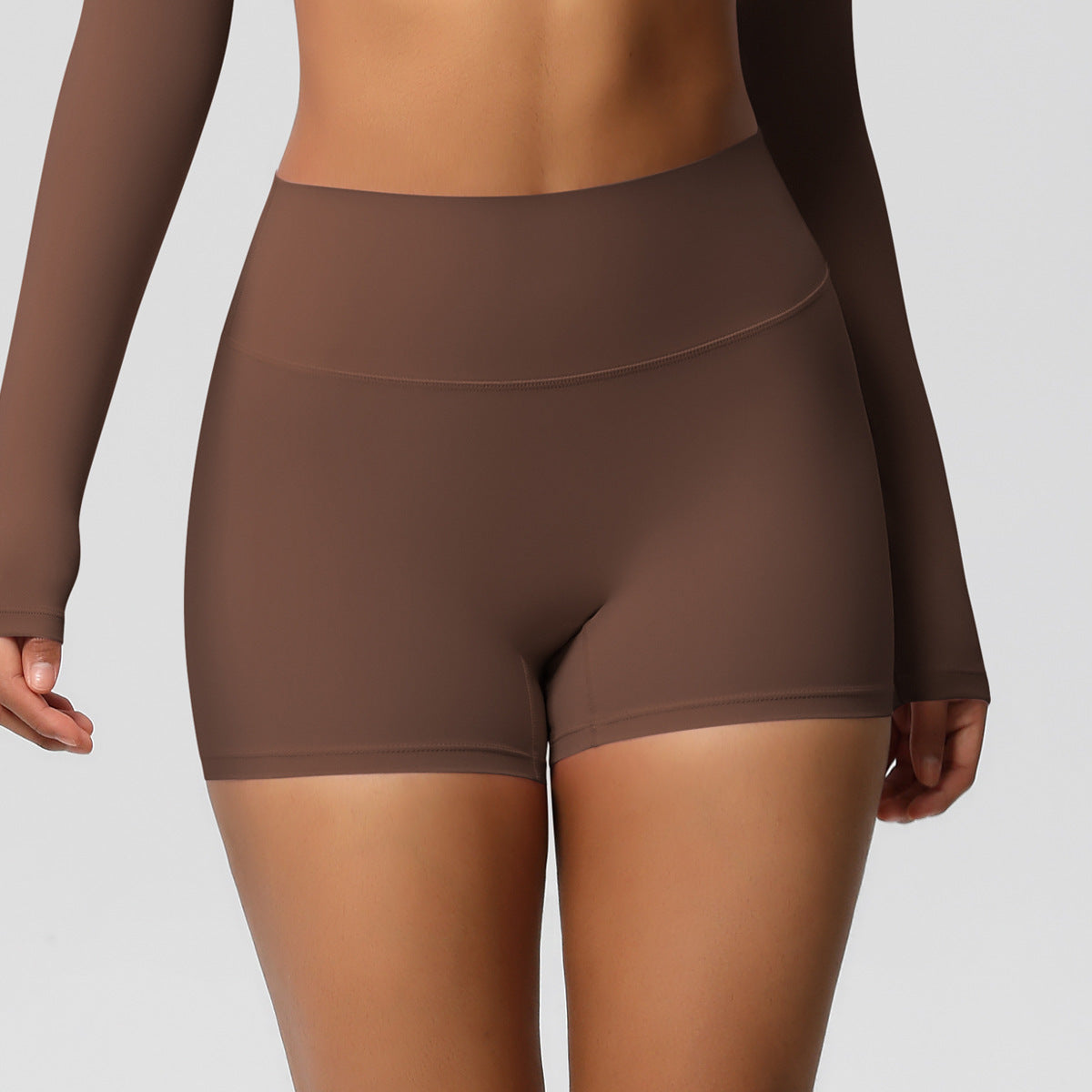 Yoga pants solid color long sleeved beautiful back sports short sleeved slim fit fitness pants set