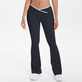 Naked tight yoga pants contrasting vest, sports bra crossed high waist wide leg pants women's sports and fitness pants