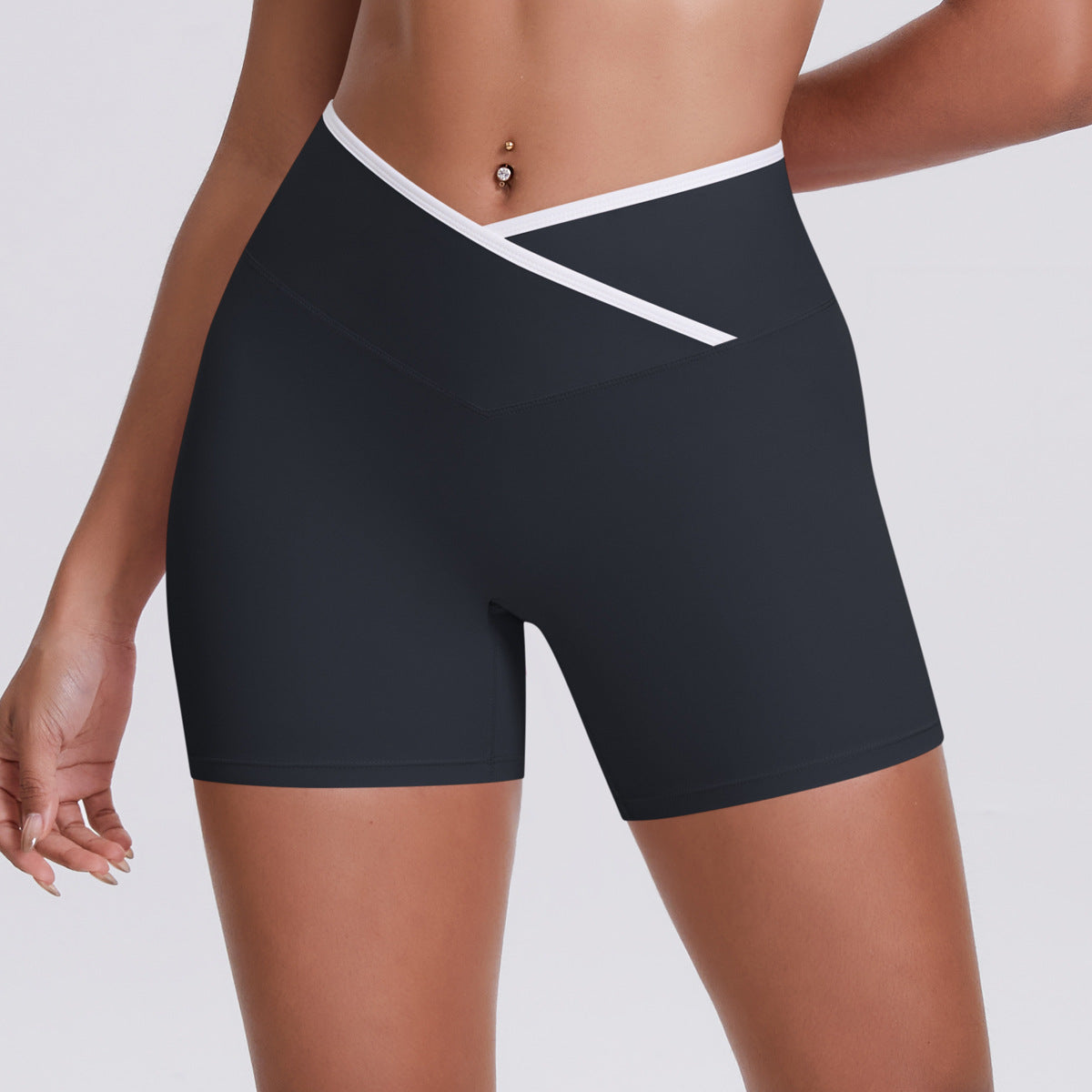Naked tight yoga pants contrasting vest, sports bra crossed high waist wide leg pants women's sports and fitness pants